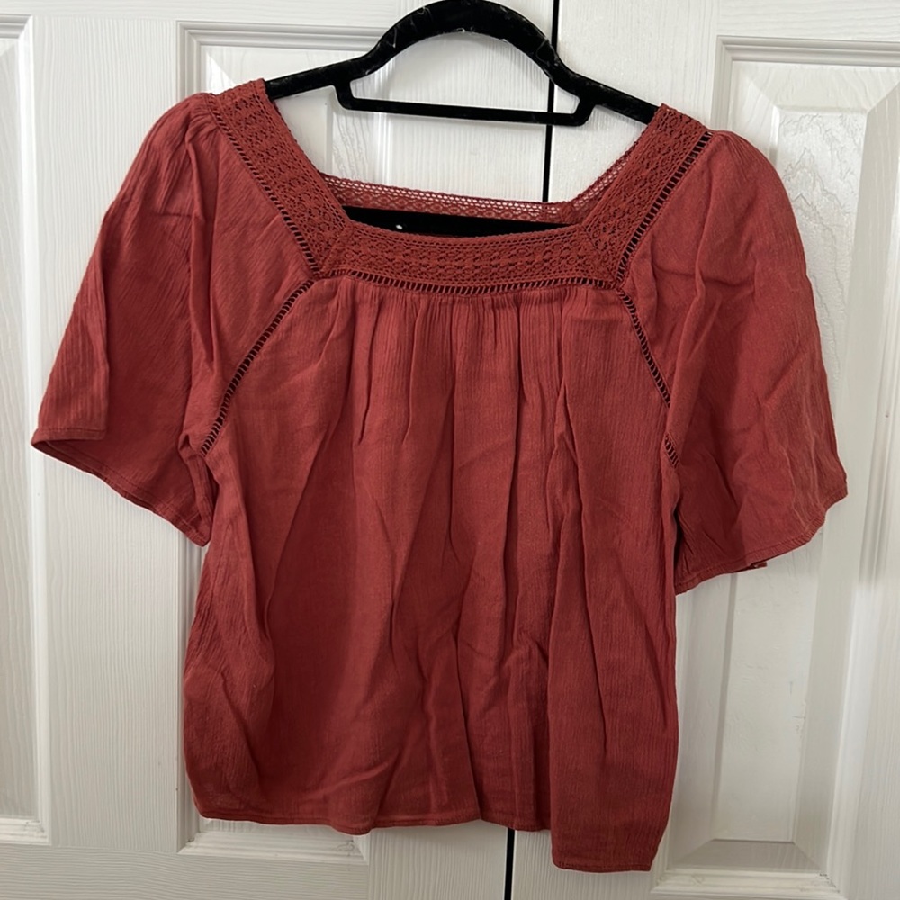 Red/Orange Flowy Top